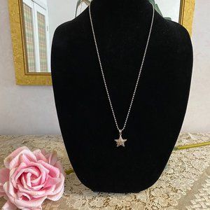 Vintage Silver Star Necklace